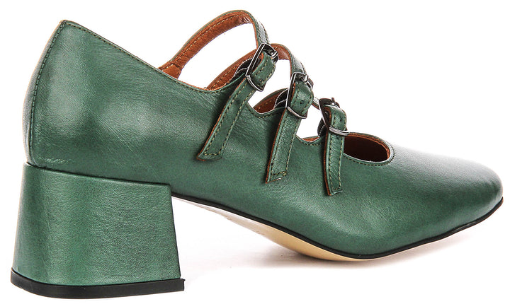 Kate 2 Mary Jane Heel In Green Leather