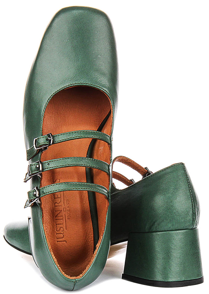 Kate 2 Mary Jane Heel In Green Leather
