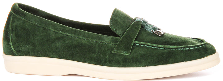 Emma In Green Suede Loafer