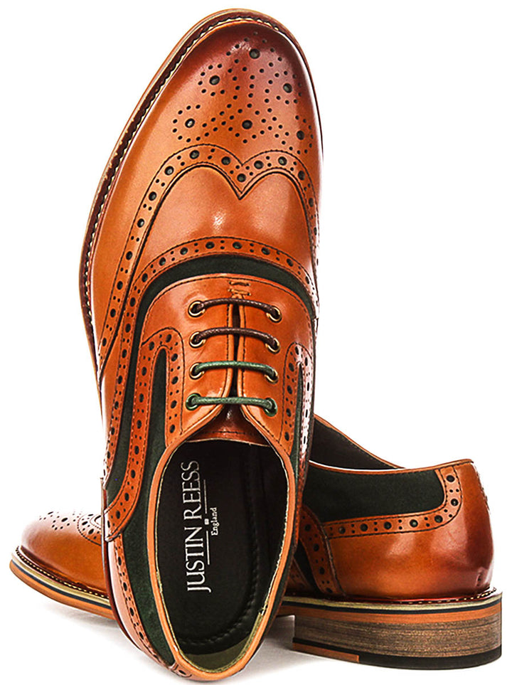 Bryan In Green Suede Brogues