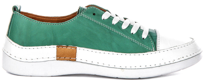 Sammy Leather Cushioned Shoes In Green