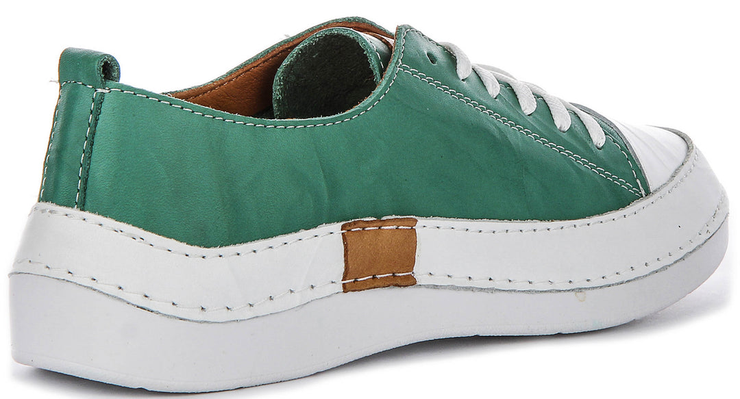 Sammy Leather Cushioned Shoes In Green