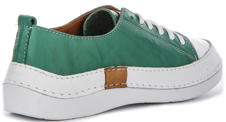Sammy Leather Cushioned Shoes In Green