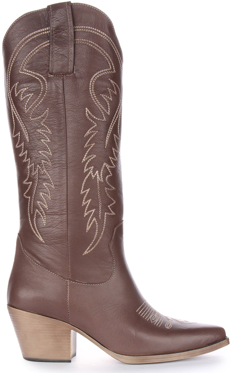 Ruby Mid Calf Boots In Grey