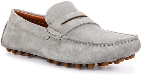 Frank Driving Loafer In Grey