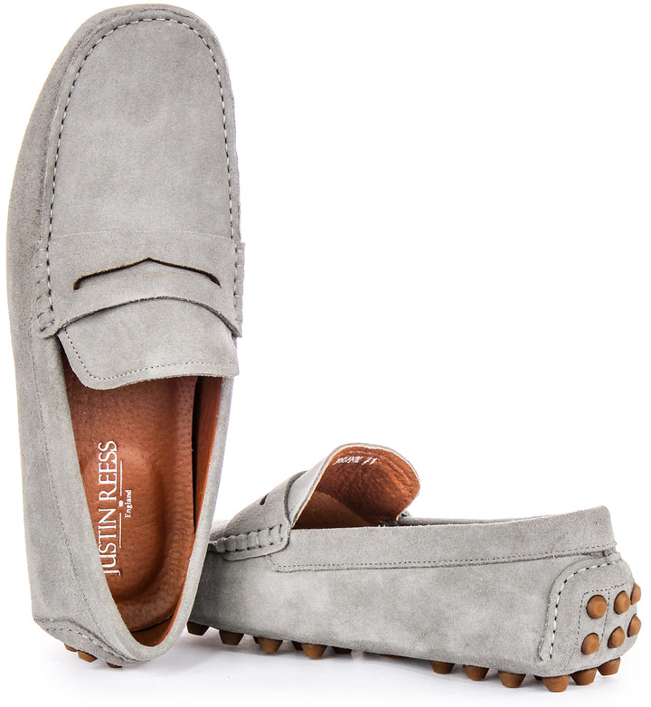 Frank Driving Loafer In Grey