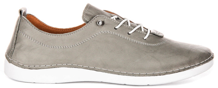Harley Trainers In Grey Leather