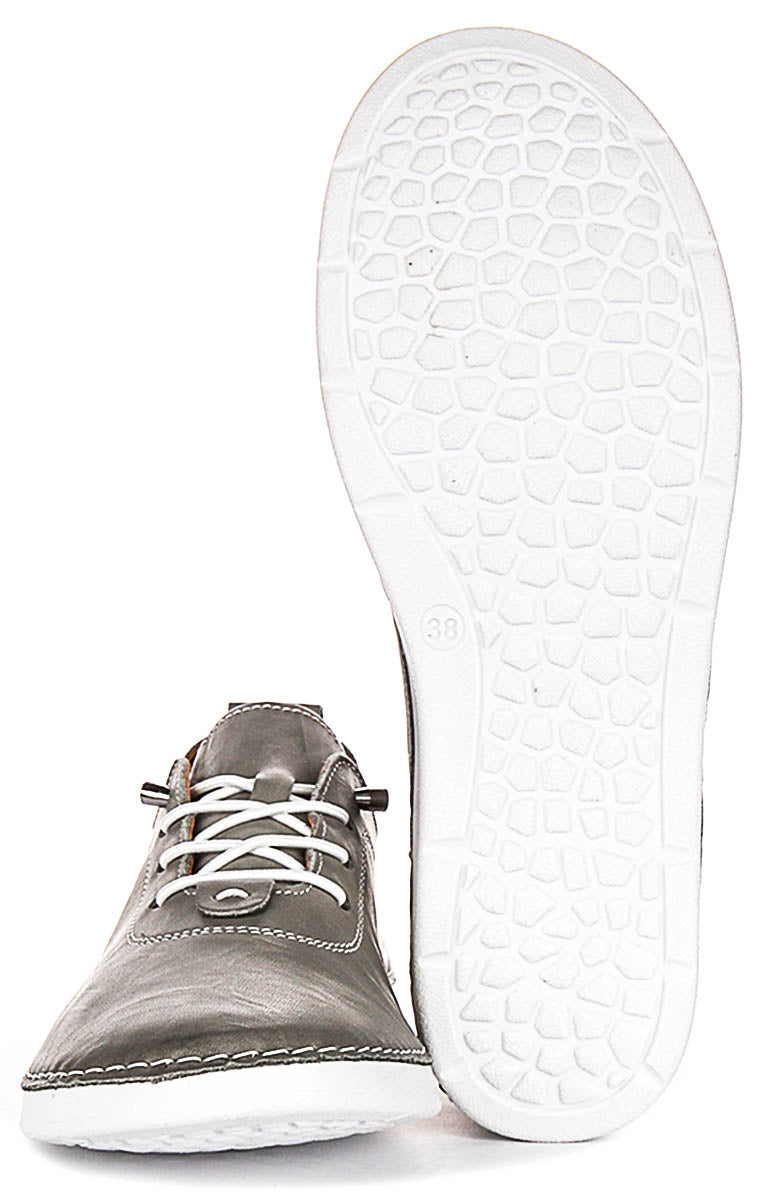 Harley Trainers In Grey Leather