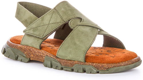 Maeve Soft Open Toe Sandals In Khaki