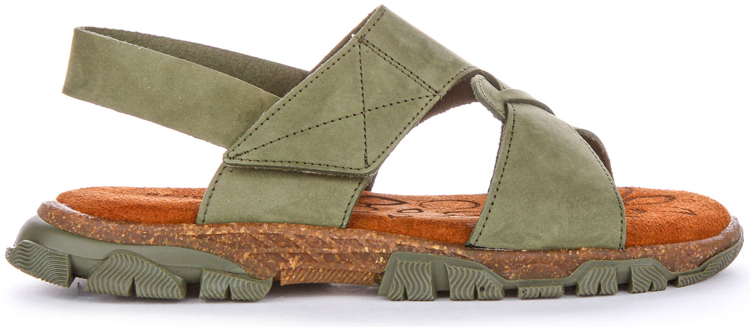 Maeve Soft Open Toe Sandals In Khaki