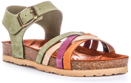 Winona Footbed Sandals In Khaki