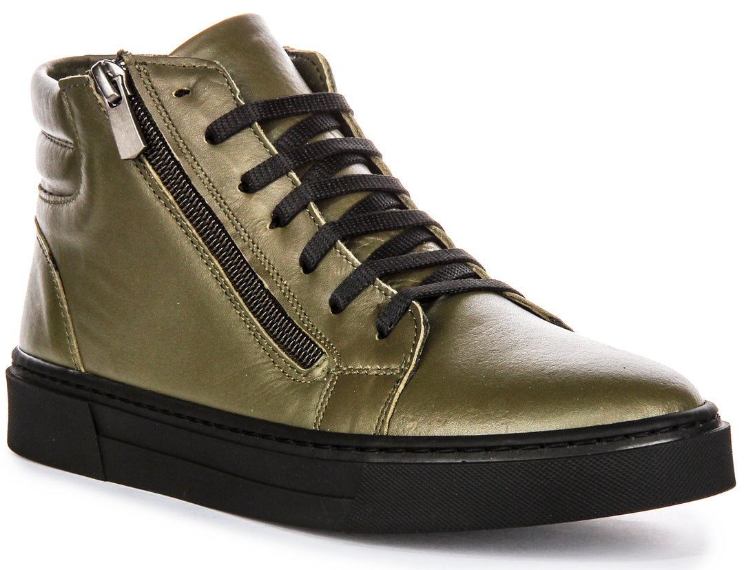 Bexley Comfort Ankle Boots In Khaki Green