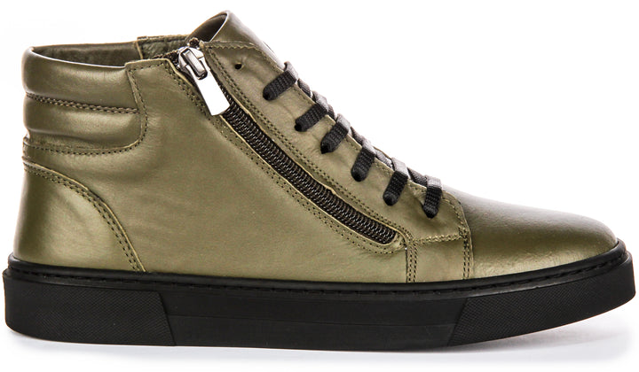 Bexley Comfort Ankle Boots In Khaki Green