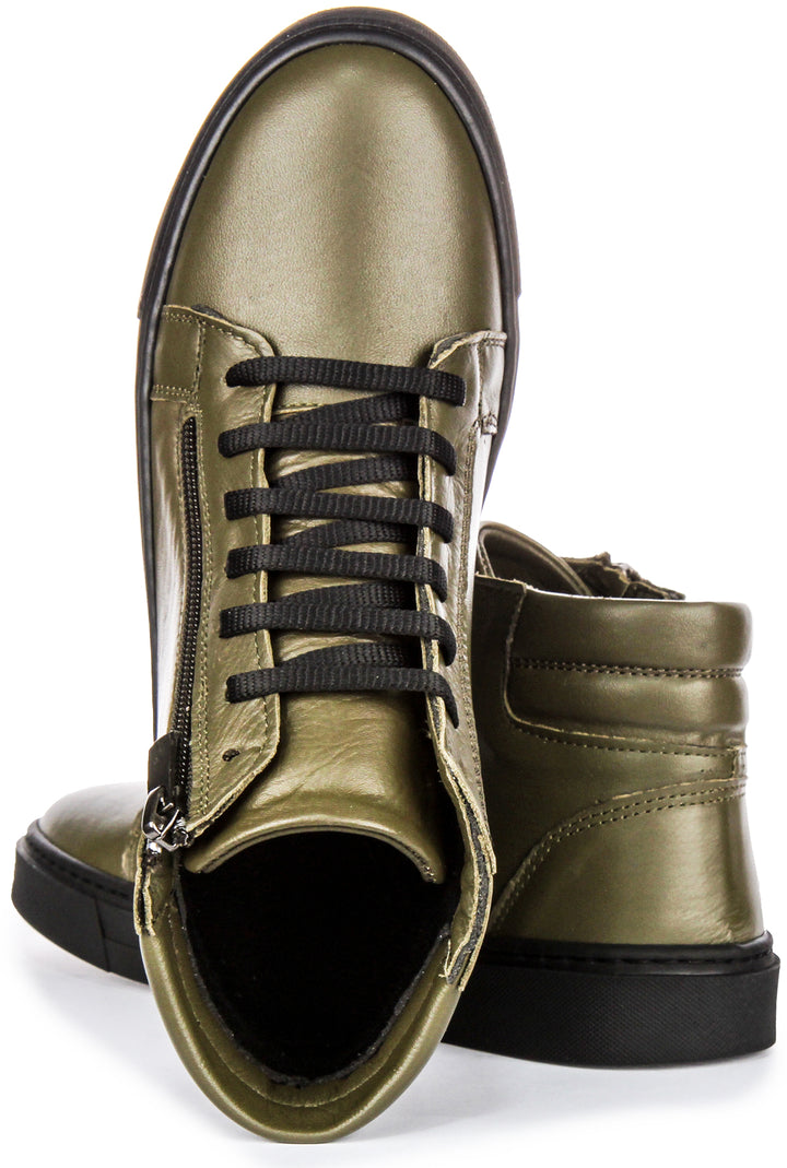 Bexley Comfort Ankle Boots In Khaki Green