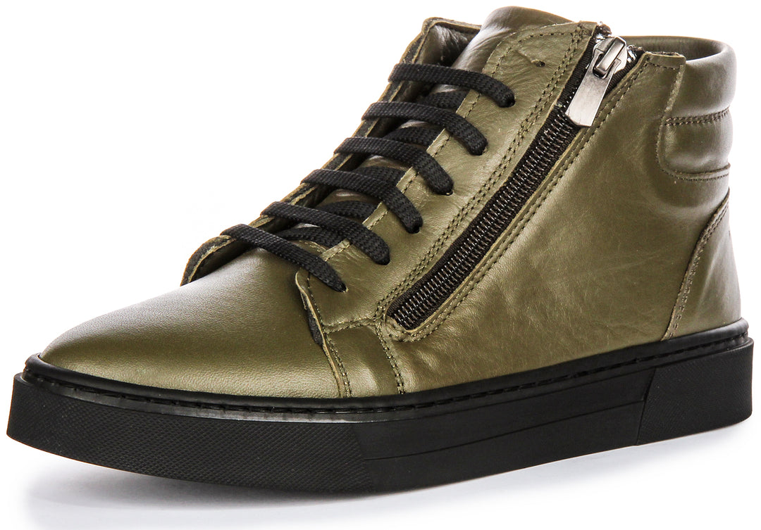 Bexley Comfort Ankle Boots In Khaki Green