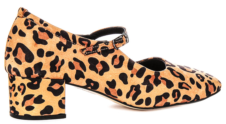 Kamila Mary Jane In Leopard Soft Leather