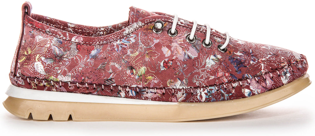 Bryony Slip On Shoes In Maroon Floral