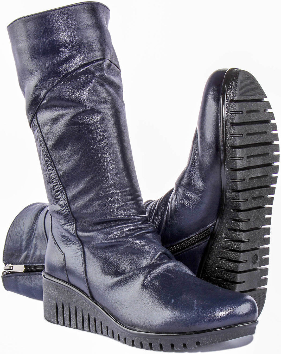 Natalie Soft Leather In Navy