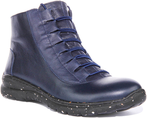 Natasha Soft ankle Boots In Navy