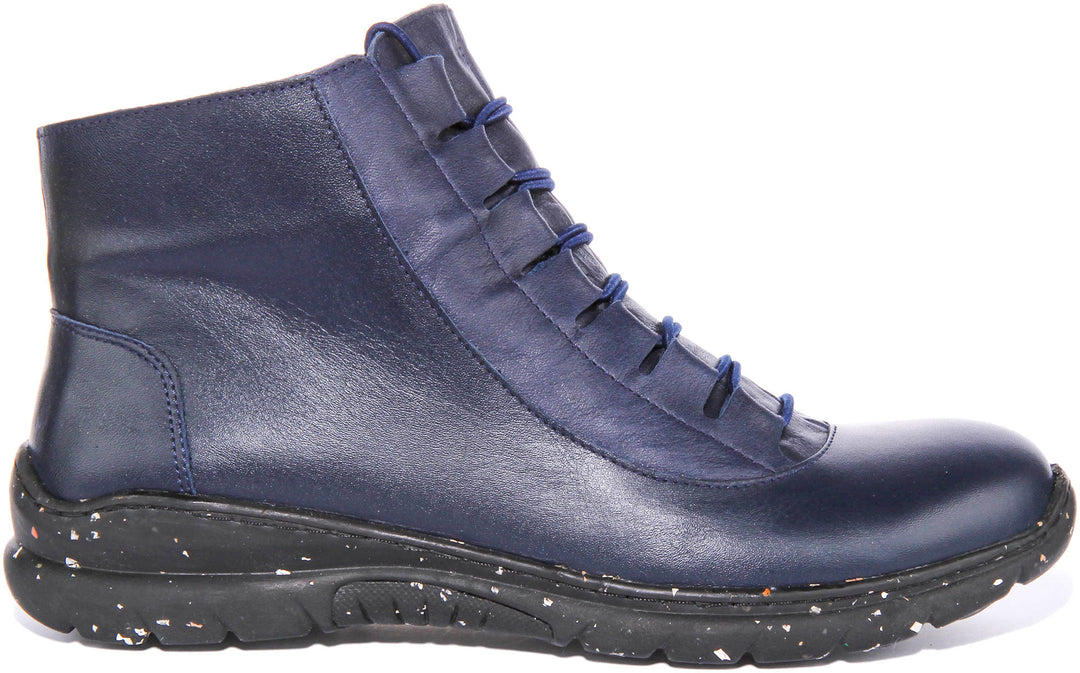 Natasha Soft ankle Boots In Navy