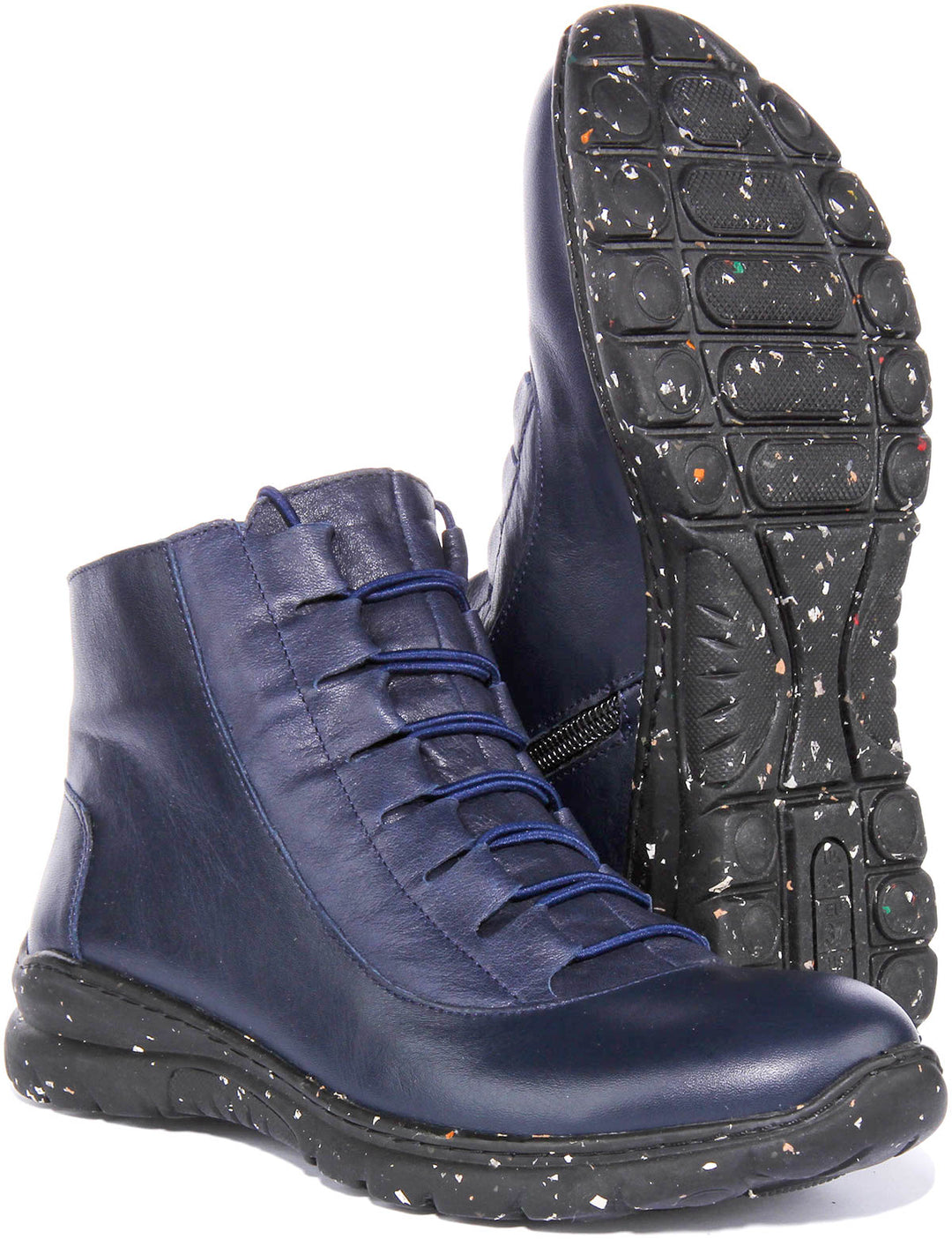 Natasha Soft ankle Boots In Navy