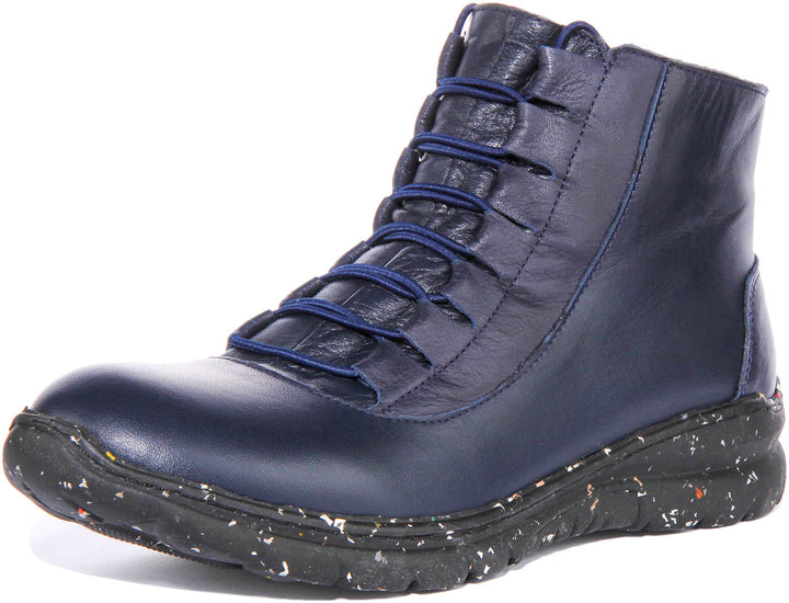 Natasha Soft ankle Boots In Navy