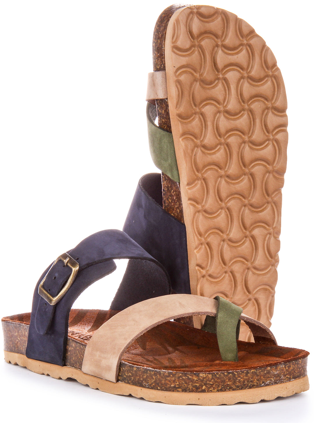 Carla Toe Strap Sandals In Navy