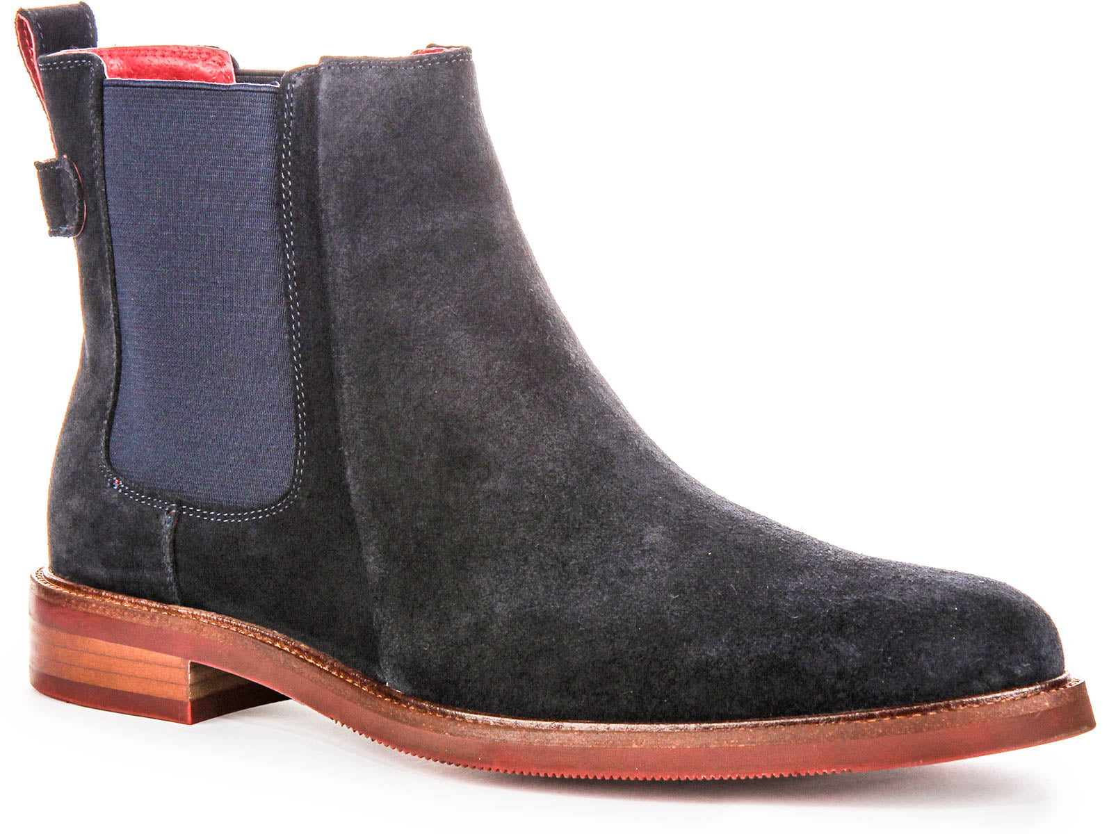 Luiz In Navy | Suede Chelsea Ankle Boots – Justin Reess
