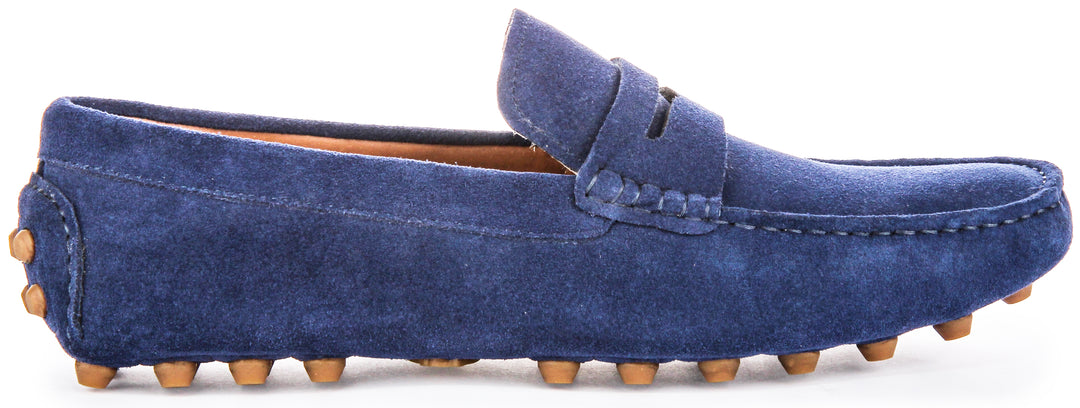 Frank Driving Loafers In Navy