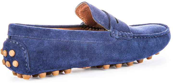 Frank Driving Loafers In Navy