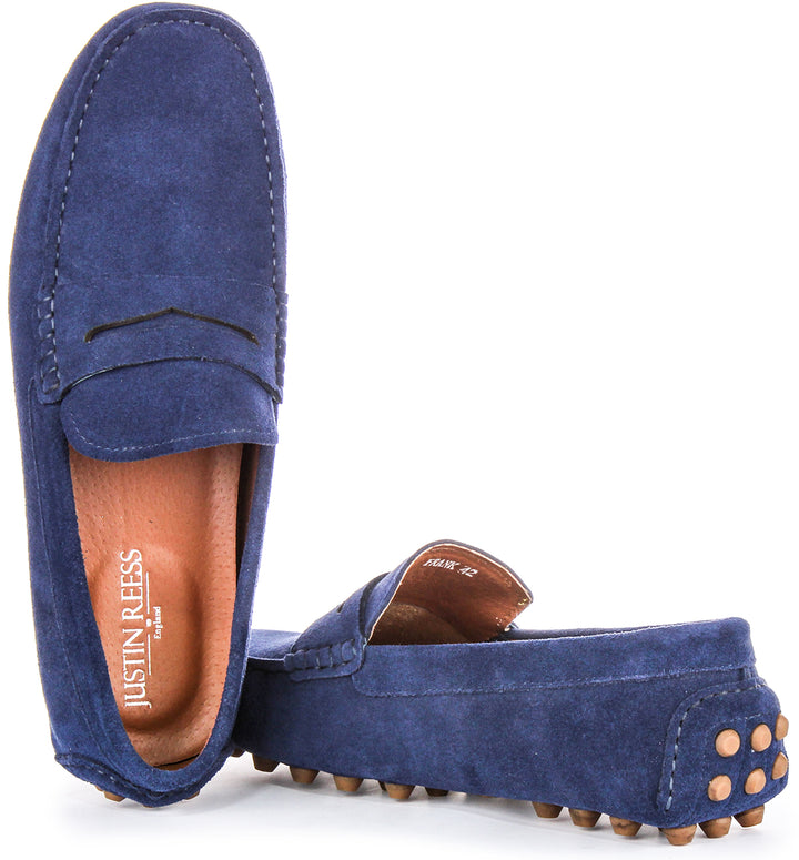 Frank Driving Loafers In Navy