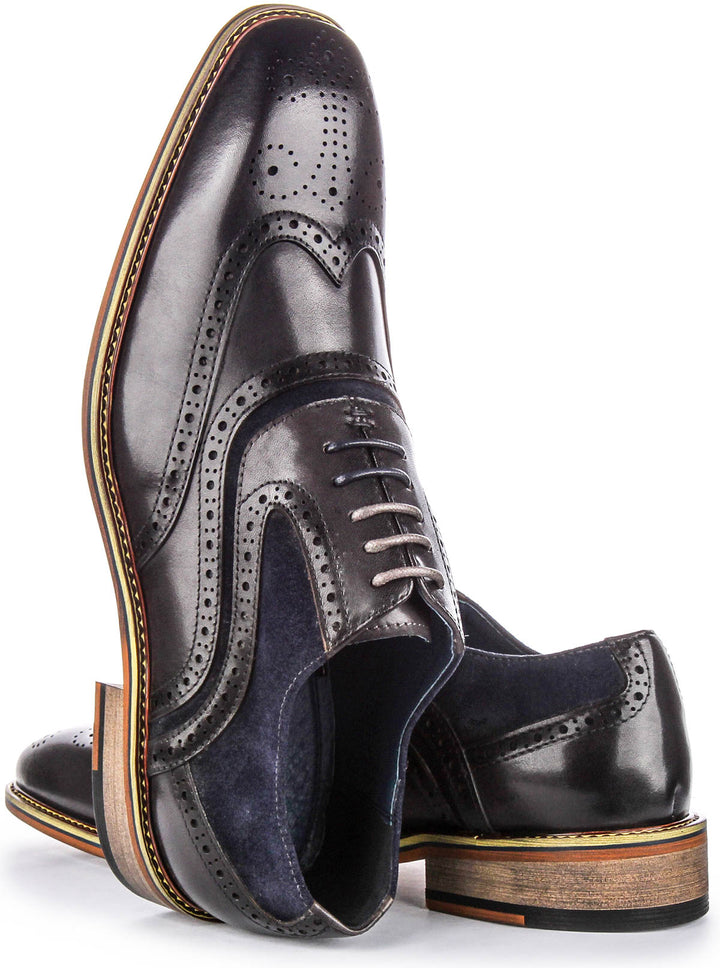 Roman In Navy Brogues