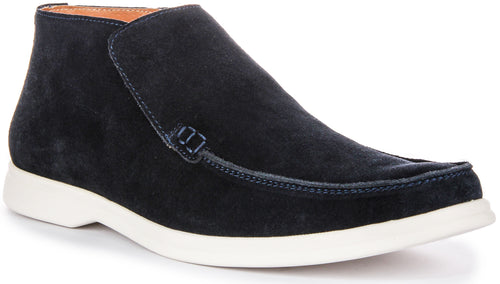 Mount Ankle Boots In Navy Suede