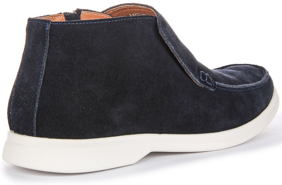 Mount Ankle Boots In Navy Suede