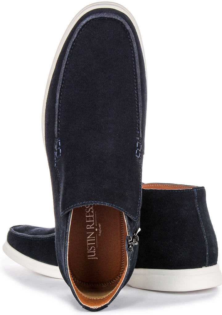 Mount Ankle Boots In Navy Suede