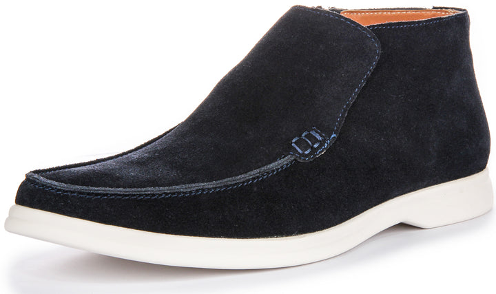 Mount Ankle Boots In Navy Suede