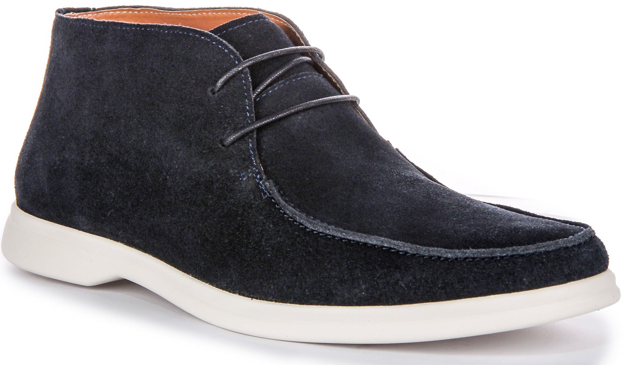 Grant In Navy For Men | One Piece Lace Up Chelsea – Justin Reess