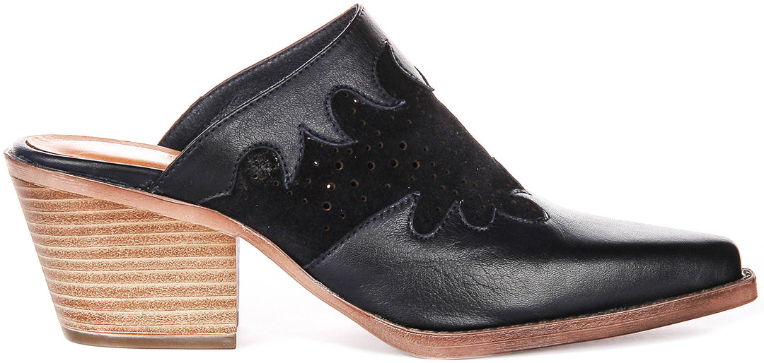 Viola Cowboy Mule In Navy