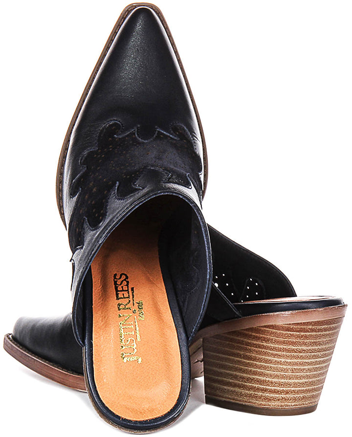 Viola Cowboy Mule In Navy