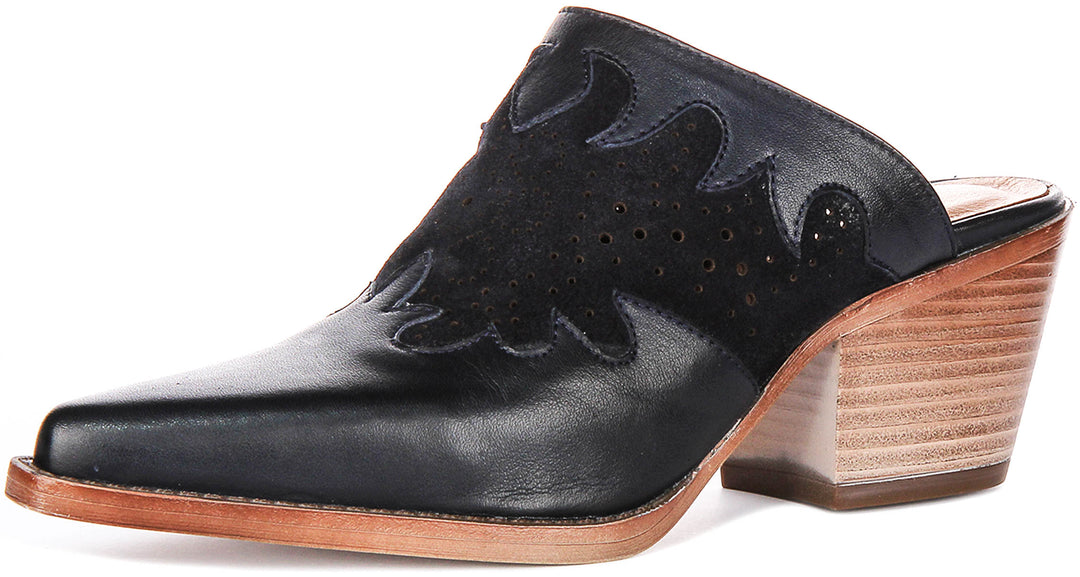 Viola Cowboy Mule In Navy