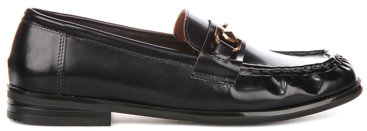 Trish In Hi Shone Navy Loafers