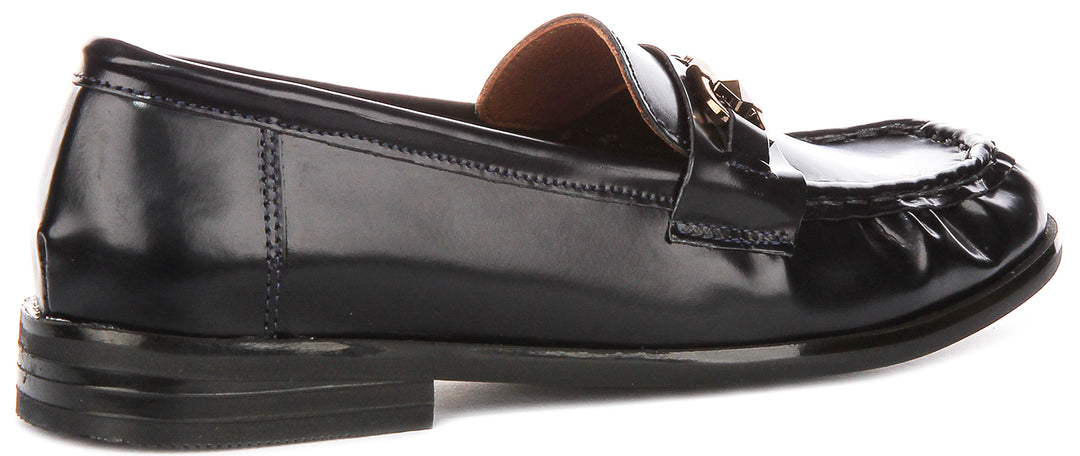 Trish In Hi Shone Navy Loafers