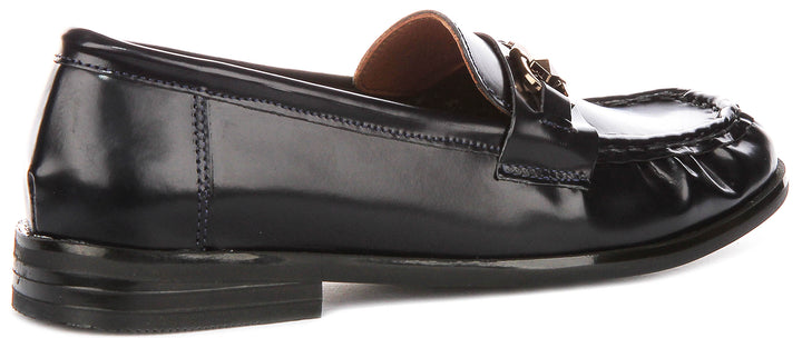 Trish In Hi Shone Navy Loafers