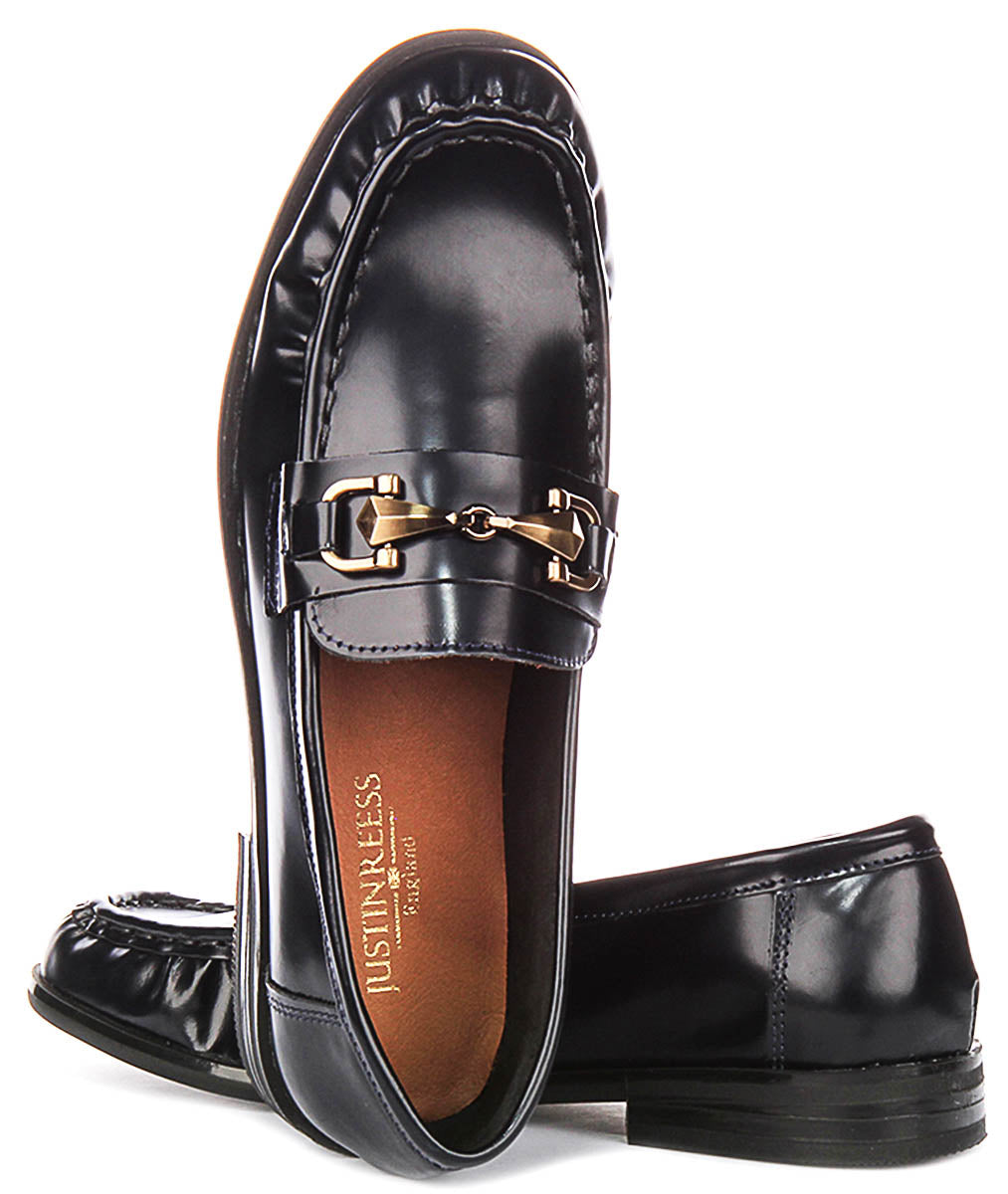 Trish In Hi Shone Navy Loafers