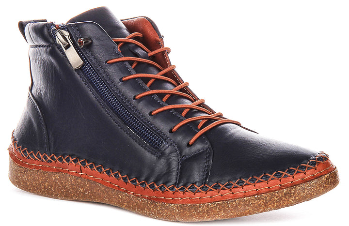 Kylie Hi Top Shoes In Navy