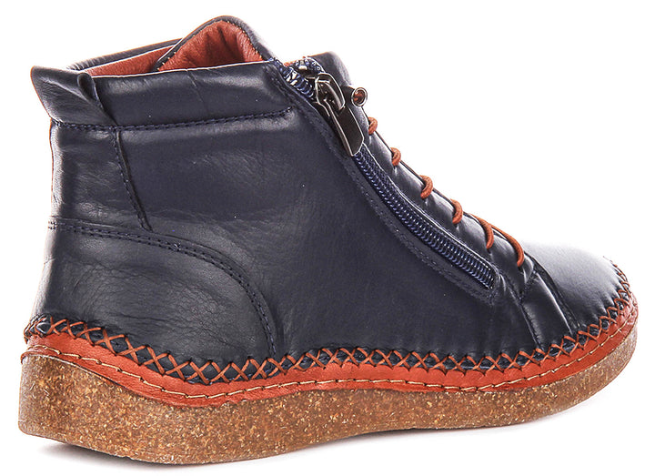 Kylie Hi Top Shoes In Navy