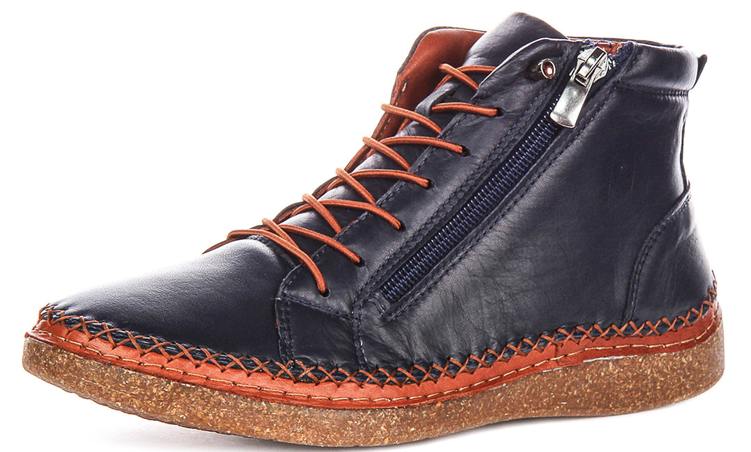 Kylie Hi Top Shoes In Navy