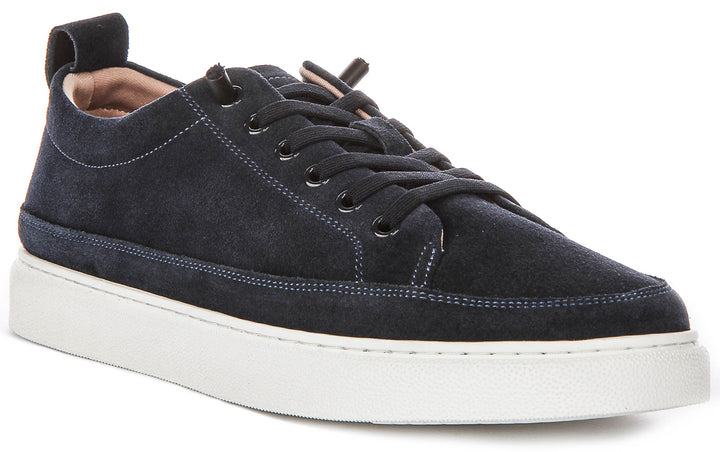Josh Slip On Casual Shoes In Navy Suede