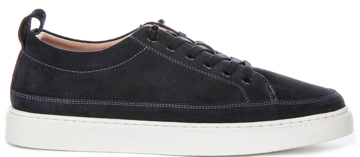 Josh Slip On Casual Shoes In Navy Suede