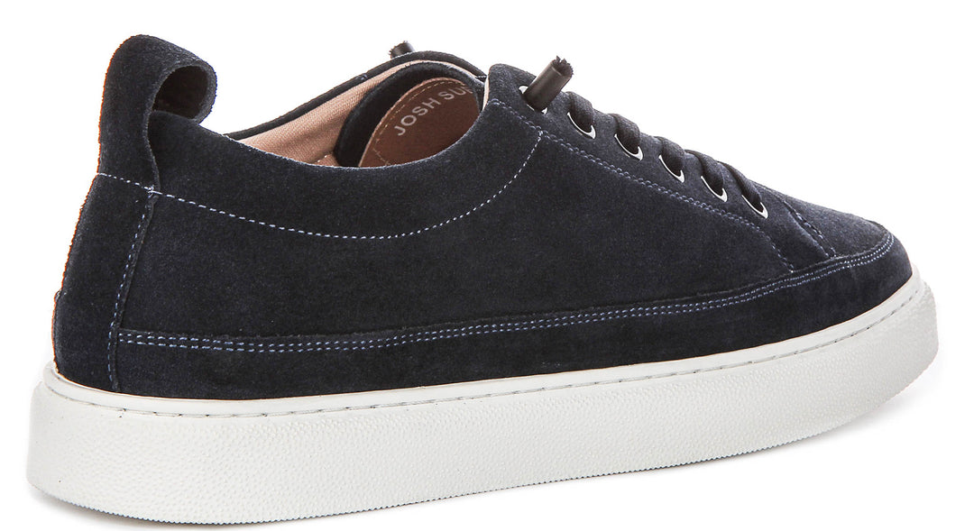 Josh Slip On Casual Shoes In Navy Suede